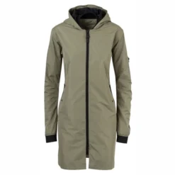 Regenjas Agu Women Urban Outdoor Long Bomber Pistachio Green