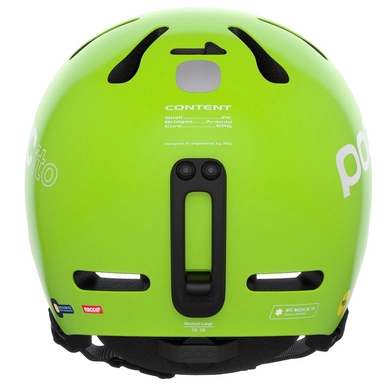 Skihelm POC Kids POCito Fornix MIPS Fluorescent Yellow Green 4 Skihelm POC Kids POCito Fornix MIPS Fluorescent Yellow Green - Afbeelding 4