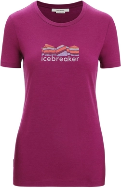 T-Shirt Icebreaker Women Tech Lite II SS Tee Mountain Geology Go Berry 1 T-Shirt Icebreaker Women Tech Lite II SS Tee Mountain Geology Go Berry