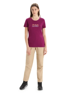 T-Shirt Icebreaker Women Tech Lite II SS Tee Mountain Geology Go Berry 5 T-Shirt Icebreaker Women Tech Lite II SS Tee Mountain Geology Go Berry - Afbeelding 5