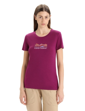 T-Shirt Icebreaker Women Tech Lite II SS Tee Mountain Geology Go Berry 6 T-Shirt Icebreaker Women Tech Lite II SS Tee Mountain Geology Go Berry - Afbeelding 6