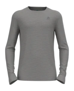 Ondershirt Odlo Men Bl Top Crew Neck L/S Merino 200 Odlo Steel Grey Melange