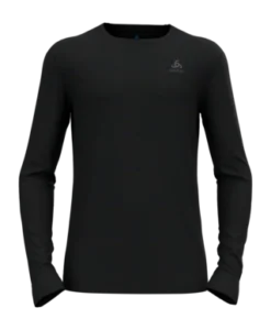 Ondershirt Odlo Men Bl Top Crew Neck L/S Merino 200 Black