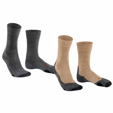 Wandelsokken Falke TK2 Bundle Men Grey Brown (Set Van 2) 2 Wandelsokken Falke TK2 Bundle Men Grey Brown (Set Van 2) - Afbeelding 2