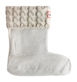 Laarzensok Hunter Little Kids 6Stitch Cable Boot Sock Greige
