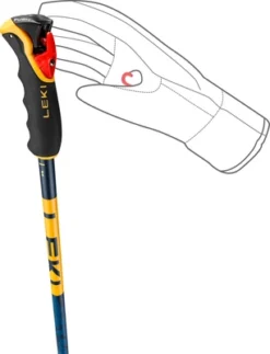 Skistok Leki Spitfire 3D Denimblue Aegeanblue Mustard Yellow -Outdoor Supply-NL 203099865368021r