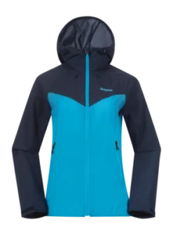 Jas Bergans Women Rabot Windbreaker Jacket Aqua Lagoon/Navy Blue