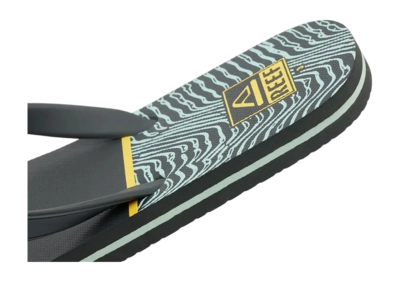 Slipper Reef Kids Switchfoot Print Black Yellow Swell 7 Slipper Reef Kids Switchfoot Print Black Yellow Swell - Afbeelding 7