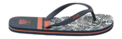 Slipper Reef Kids Switchfoot Print Navy Orange Tropic