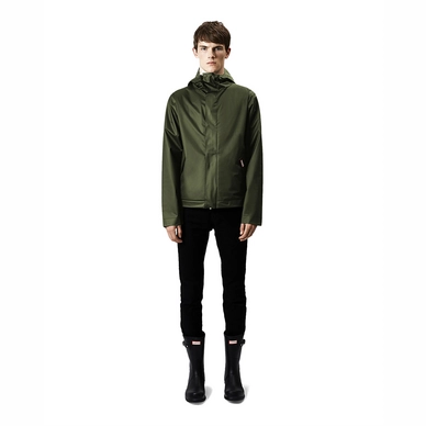 Regenjas Hunter Men Original Vinyl Windcheater Dark Olive 3 Regenjas Hunter Men Original Vinyl Windcheater Dark Olive - Afbeelding 3