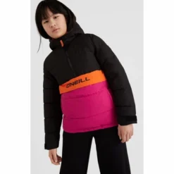 ONeill Jas O'Neill Girls O'Riginals Puffer Anorak Black Out Colour Block -Outdoor Supply-NL 3500010 49010 01 MODEL