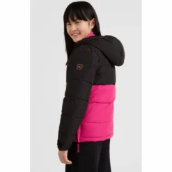 ONeill Jas O'Neill Girls O'Riginals Puffer Anorak Black Out Colour Block -Outdoor Supply-NL 3500010 49010 02 MODEL