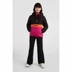 ONeill Jas O'Neill Girls O'Riginals Puffer Anorak Black Out Colour Block -Outdoor Supply-NL 3500010 49010 03 MODEL