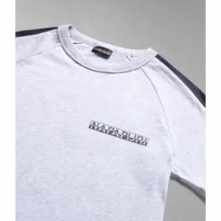 T-Shirt Napapijri Kids S-Pinta Light Grey Melange -Outdoor Supply-NL 4 NA4H2Y795 ALT5