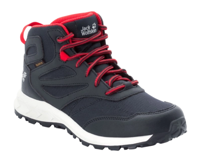 Wandelschoen Jack Wolfskin Kids Woodland Texapore Mid Night Blue Red 1 Wandelschoen Jack Wolfskin Kids Woodland Texapore Mid Night Blue Red