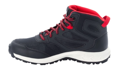 Wandelschoen Jack Wolfskin Kids Woodland Texapore Mid Night Blue Red 3 Wandelschoen Jack Wolfskin Kids Woodland Texapore Mid Night Blue Red - Afbeelding 3