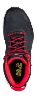 Wandelschoen Jack Wolfskin Kids Woodland Texapore Mid Night Blue Red 4 Wandelschoen Jack Wolfskin Kids Woodland Texapore Mid Night Blue Red - Afbeelding 4