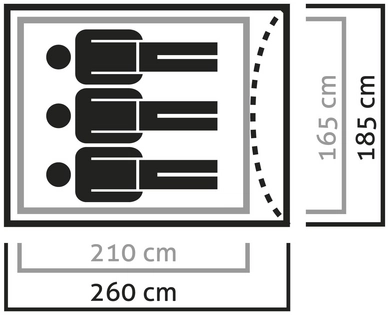 Tent Salewa Litetrek Pro III Lightgrey Mango 2 Tent Salewa Litetrek Pro III Lightgrey Mango - Afbeelding 2