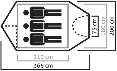 Tent Salewa Sierra Leone III Lightgrey Cactus 3 Tent Salewa Sierra Leone III Lightgrey Cactus - Afbeelding 3