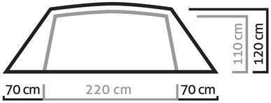 Tent Salewa Denali IV Cactus Grey 3 Tent Salewa Denali IV Cactus Grey - Afbeelding 3