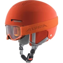 Skihelm Alpina Junior Zupo Set (+ Piney) Pumpkin Orange Matt