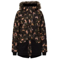 ONeill Ski Jas O'Neill Women Zeolite Jacket Black AOP Yellow