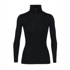 Ondershirt Icebreaker Womens 175 Everyday LS Half Zip Black