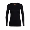 Ondershirt Icebreaker Womens 200 Oasis LS Crewe Black