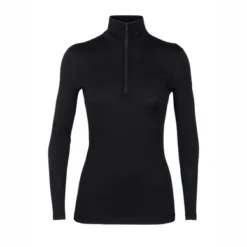 Ondershirt Icebreaker Womens 200 Oasis LS Half Zip Black