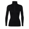 Ondershirt Icebreaker Womens 260 Tech LS Half Zip Black