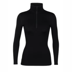 Ondershirt Icebreaker Womens 260 Tech LS Half Zip Black