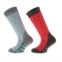 Skisokken Sinner Kids Stars Coral Turquoise (2 Paar)