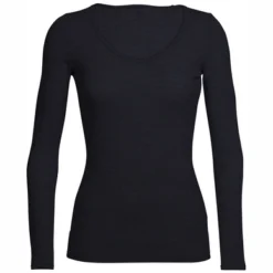 Longsleeve Icebreaker Womens Siren LS Sweetheart Black