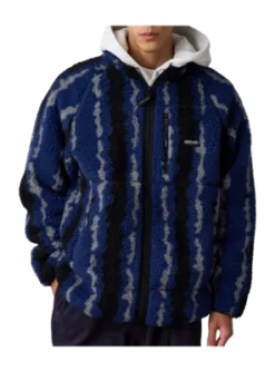 Jacket Gramicci Unisex Ripple Sherpa Navy Ripple