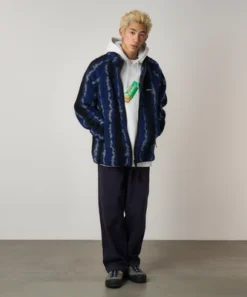 Jacket Gramicci Unisex Ripple Sherpa Navy Ripple -Outdoor Supply-NL jacket gramicci unisex ripple sherpa navy ripple 2
