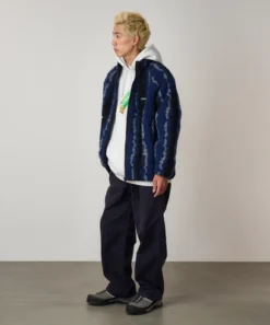 Jacket Gramicci Unisex Ripple Sherpa Navy Ripple -Outdoor Supply-NL jacket gramicci unisex ripple sherpa navy ripple 3