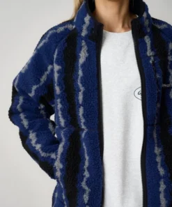 Jacket Gramicci Unisex Ripple Sherpa Navy Ripple -Outdoor Supply-NL jacket gramicci unisex ripple sherpa navy ripple 6