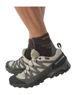 Wandelschoen Salomon Men X Ward Leather GTX Vintage Khaki Black Pewter -Outdoor Supply-NL l47182100d40b756e4e582317df653b1cbeeedad0 no bg