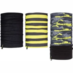 Sjaal Avento Kids Colsjaal Set Junior 3 St Active Fluorgeel/Zwart