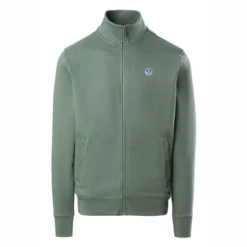 Vest North Sails Men Full Zip Sweatshirt With Logo Military Green
