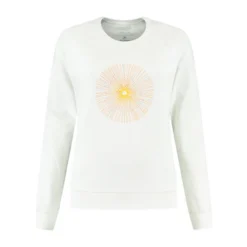 Trui Blue Loop Women Blue Fleece Radiant Sweater White